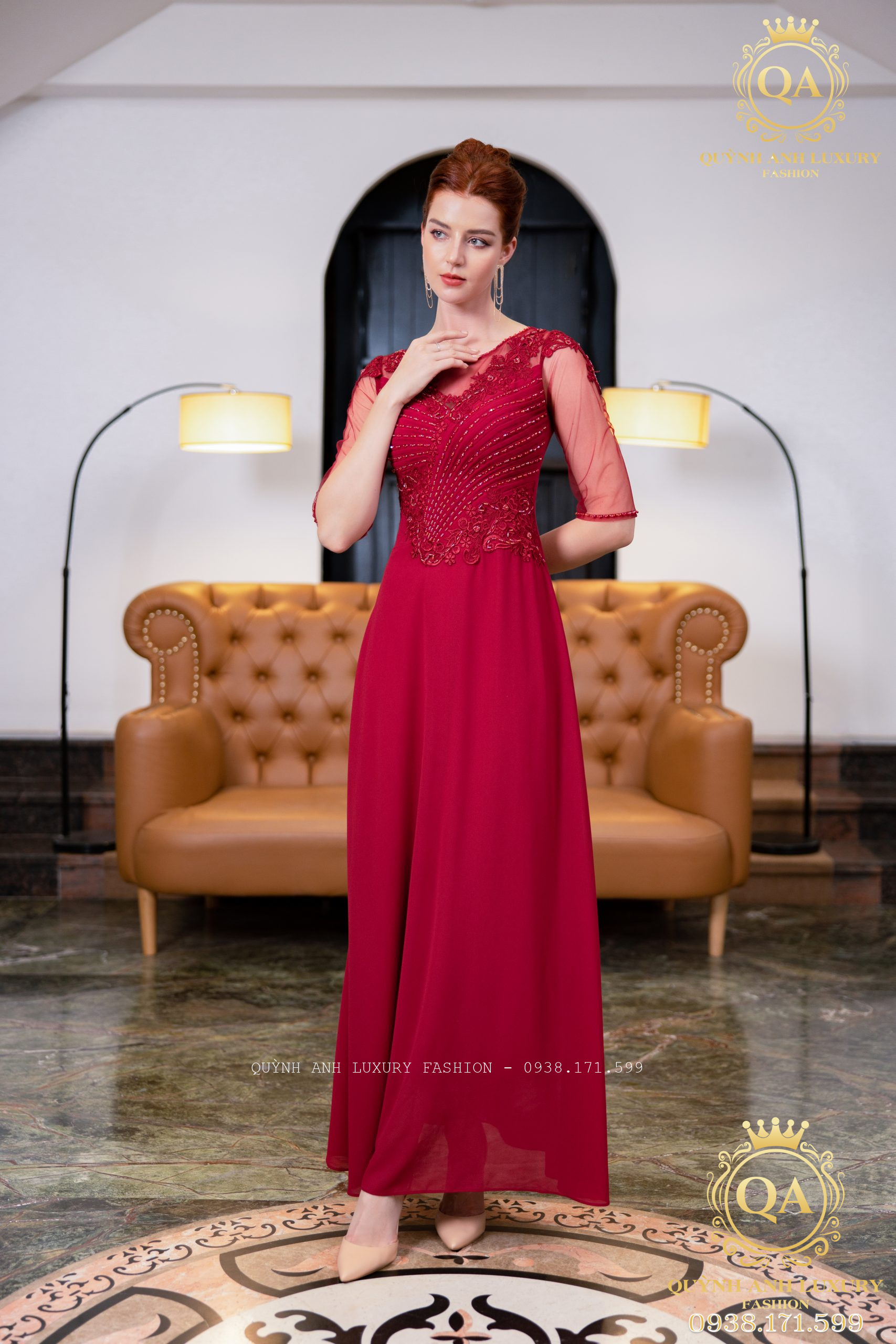 Dạ Hội Áo Dài Trung Niên Cưới Hỏi Luxury Charmaine Dress