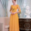Dạ Hội Trung Niên Thiết Kế Cao Cấp Yellow Daisy Dress