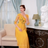 Dạ Hội Trung Niên Thiết Kế Cao Cấp Yellow Daisy Dress