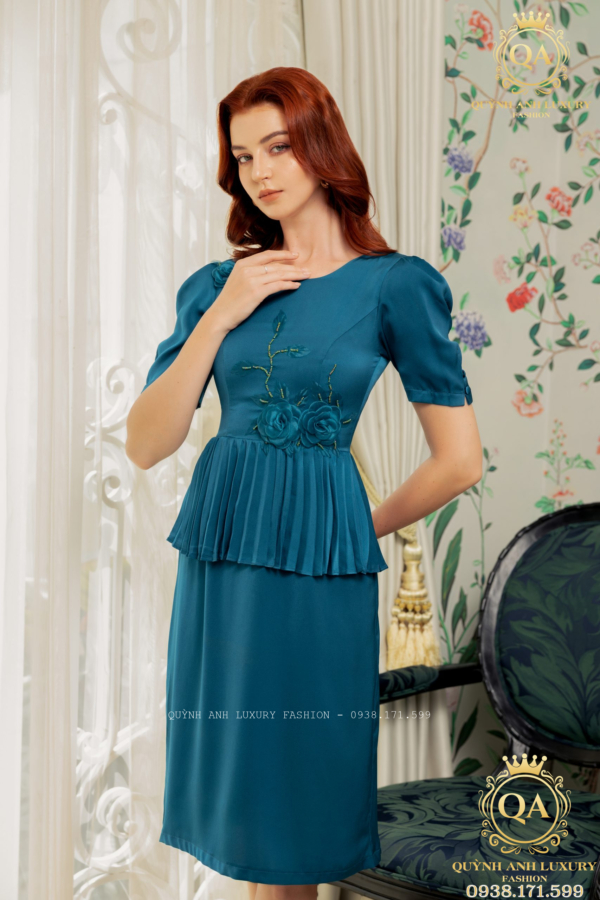 Đầm Suông Premium Blue Rose
