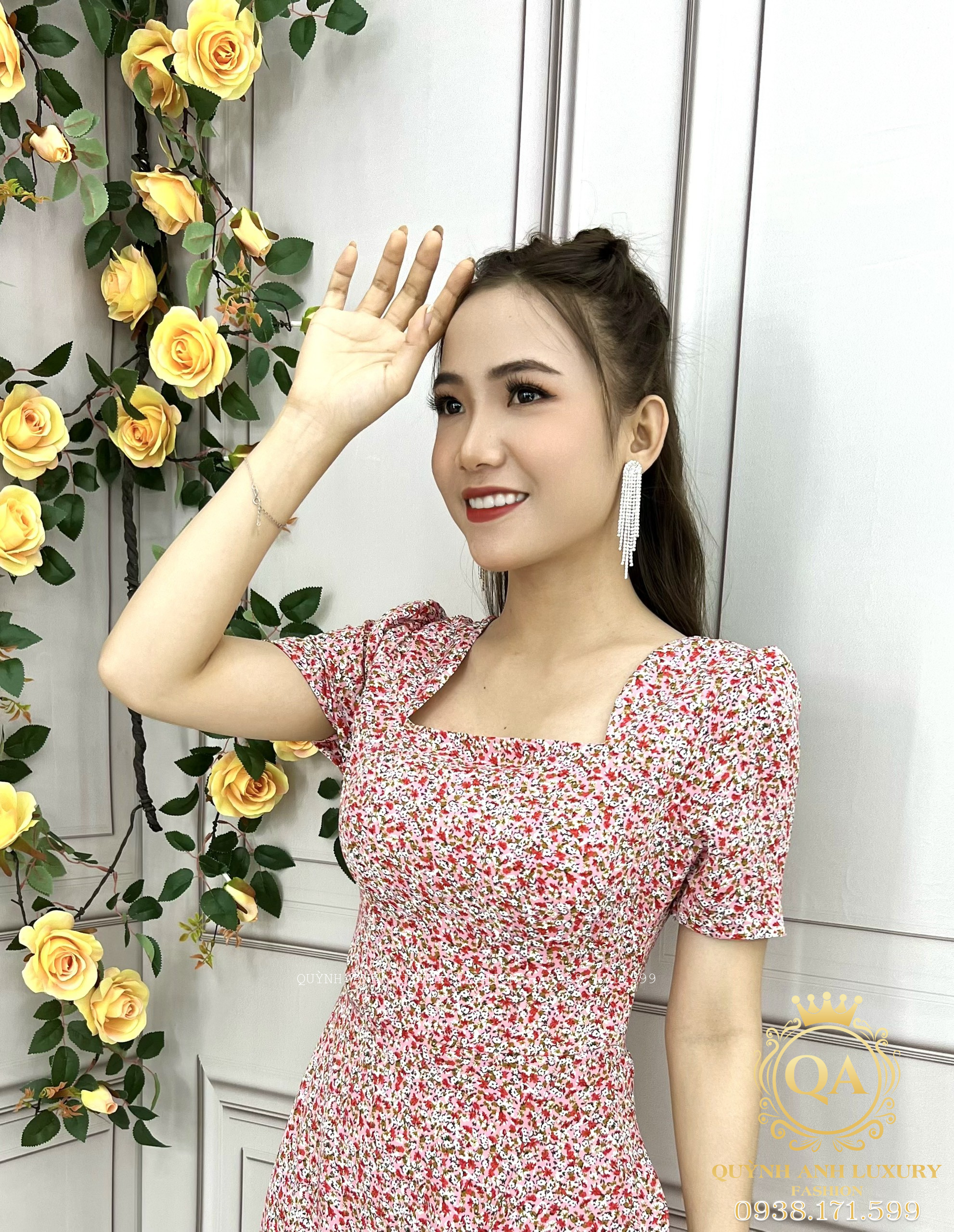 dam-hoa-nhi-hong-sieu-de-thuong-1 Đầm Hoa Nhí Hồng Siêu Dễ Thương
