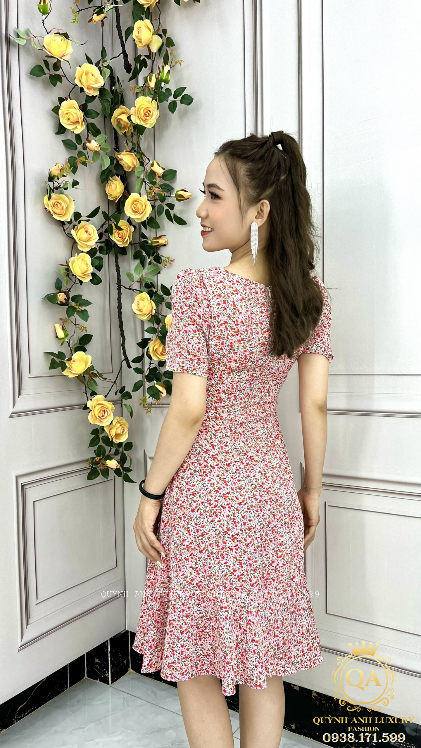 dam-hoa-nhi-hong-sieu-de-thuong-2 Đầm Hoa Nhí Hồng Siêu Dễ Thương