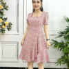 Đầm Hoa Nhí Hồng Siêu Dễ Thương