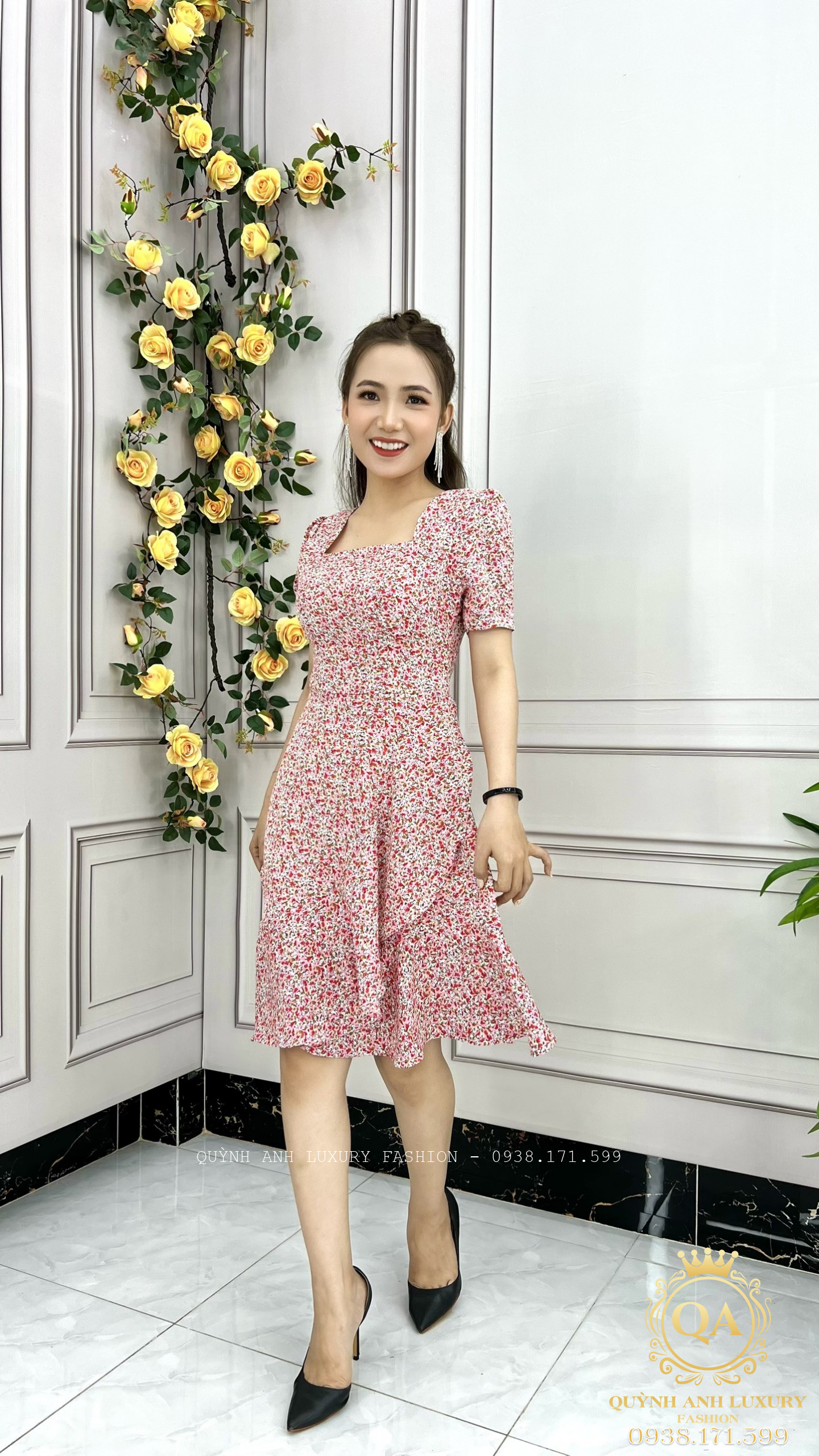 dam-hoa-nhi-hong-sieu-de-thuong-4 Đầm Hoa Nhí Hồng Siêu Dễ Thương