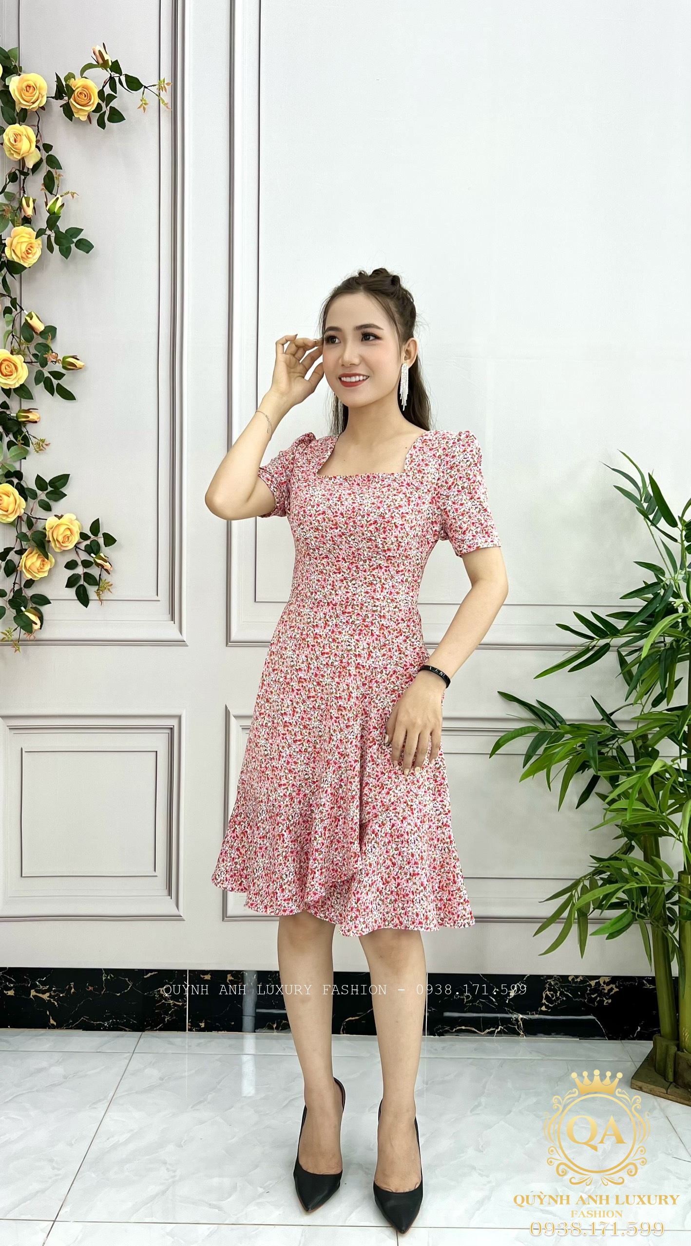 dam-hoa-nhi-hong-sieu-de-thuong-5 Đầm Hoa Nhí Hồng Siêu Dễ Thương