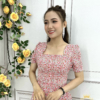 Đầm Hoa Nhí Hồng Siêu Dễ Thương