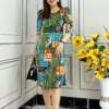 Đầm Suông Nữ Trung Niên Tone Xanh 3D Dự Tiệc Acacia Dress