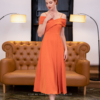 Đầm Trễ Vai Cam Cà Rốt Trẻ Trung Quý Phái Luxury Alice Dress