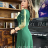 Váy Dạ Hội Áo Dài Xanh Rêu Trung Niên Sang Trọng Cao Cấp Florence Dress