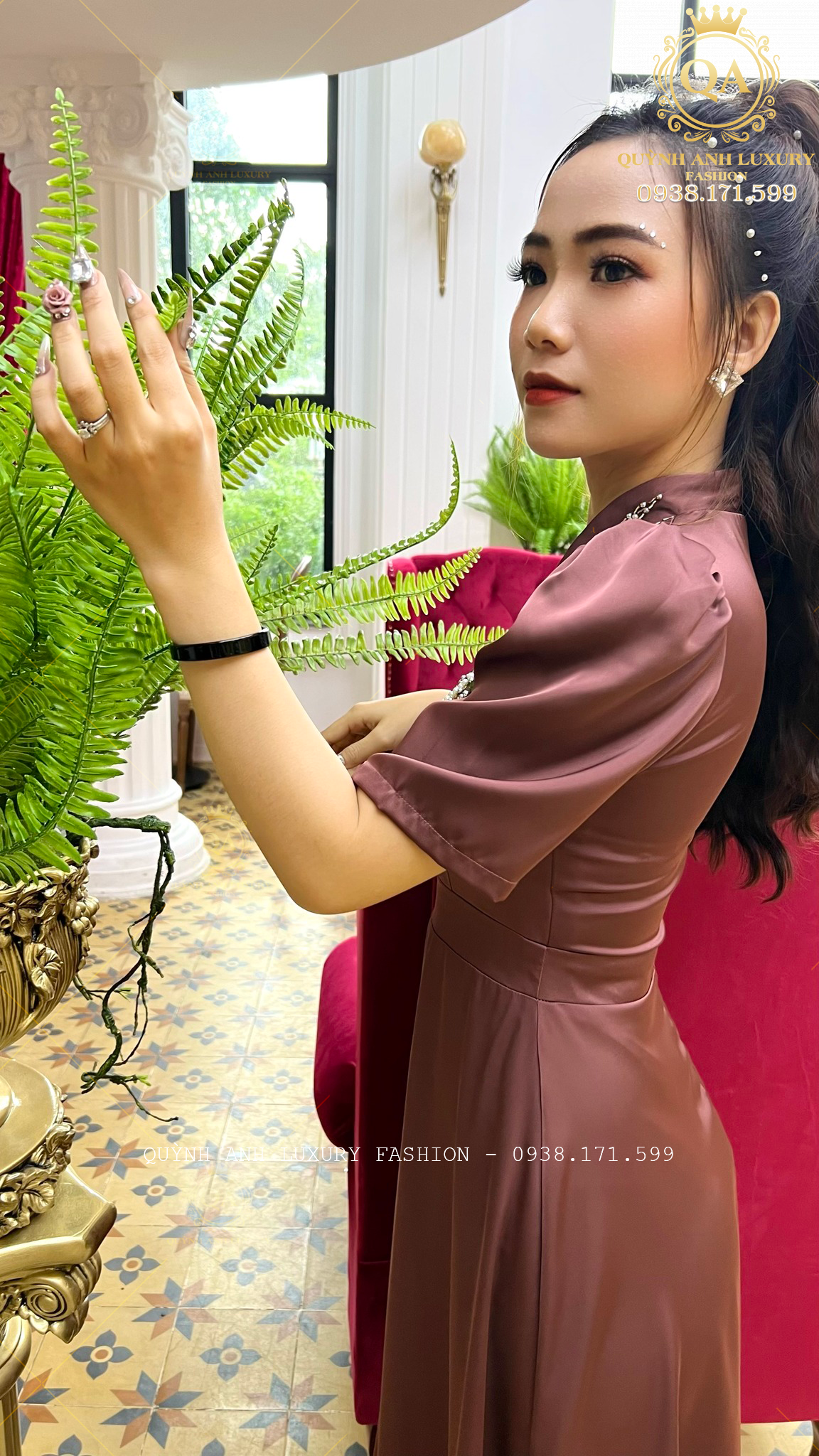 vay-dam-da-hoi-nu-hoang-nau-tay-dinh-da-pha-le-rosaleen-dress-2 Váy Đầm Dạ Hội Nữ Hoàng Nâu Tây Đính Đá Pha Lê Rosaleen Dress