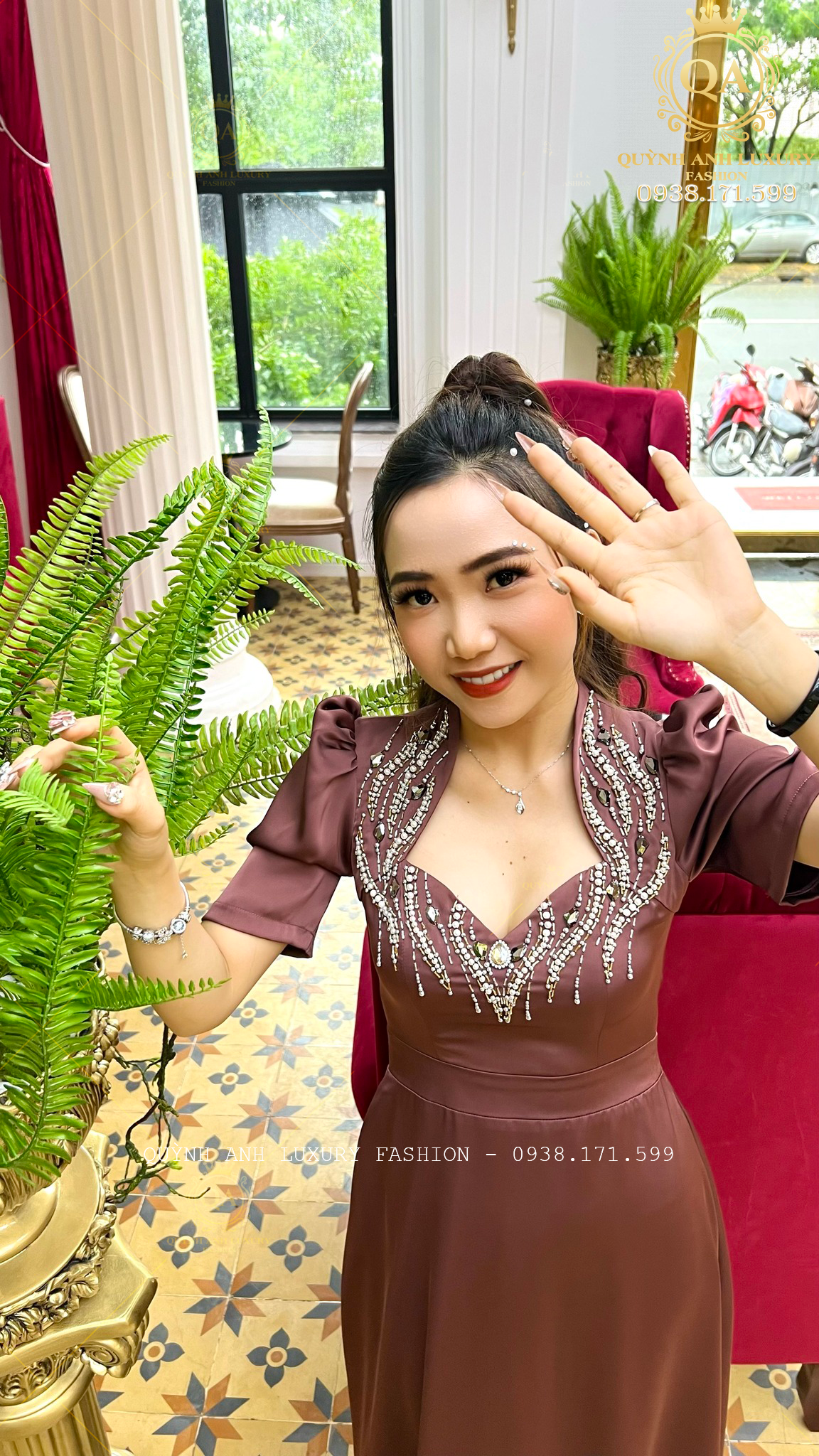 vay-dam-da-hoi-nu-hoang-nau-tay-dinh-da-pha-le-rosaleen-dress-3 Váy Đầm Dạ Hội Nữ Hoàng Nâu Tây Đính Đá Pha Lê Rosaleen Dress