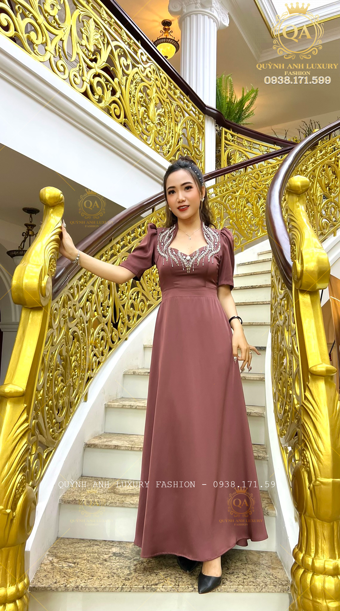 vay-dam-da-hoi-nu-hoang-nau-tay-dinh-da-pha-le-rosaleen-dress-5 Váy Đầm Dạ Hội Nữ Hoàng Nâu Tây Đính Đá Pha Lê Rosaleen Dress