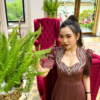 Váy Đầm Dạ Hội Nữ Hoàng Nâu Tây Đính Đá Pha Lê Rosaleen Dress