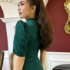 Váy Đầm Dạ Hội Nữ Hoàng Xanh Lá Đính Đá Pha Lê Rosaleen Dress