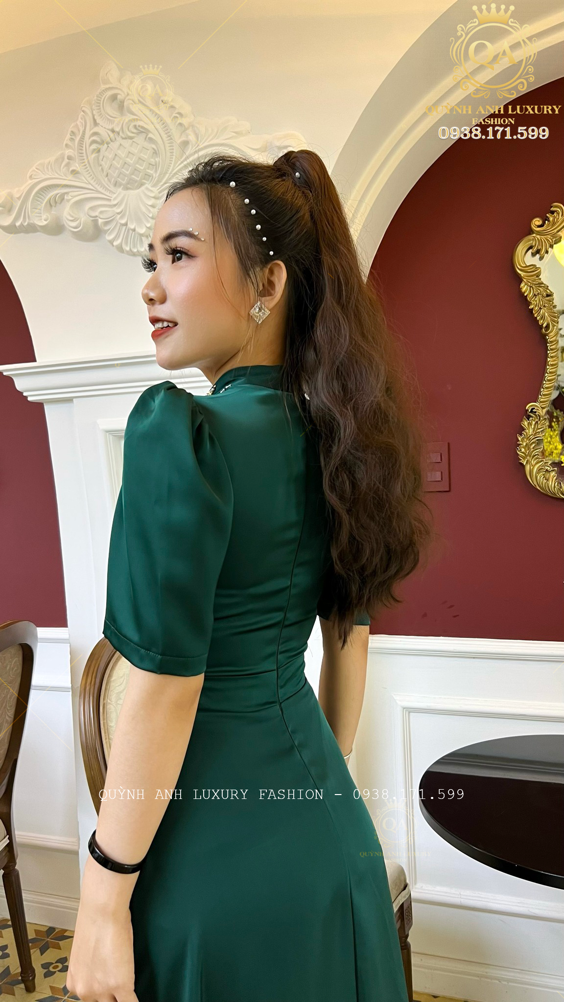 vay-dam-da-hoi-nu-hoang-xanh-la-dinh-da-pha-le-rosaleen-dress-1 Váy Đầm Dạ Hội Nữ Hoàng Xanh Lá Đính Đá Pha Lê Rosaleen Dress