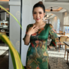 Váy Đầm Suông Hoa 3D Tone Xanh Tay Loe Cao Cấp Vera Dress
