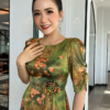 Váy Đầm Xoè Hoa Tone Xanh Đẹp Sang Trọng Cao Cấp Akina Dress