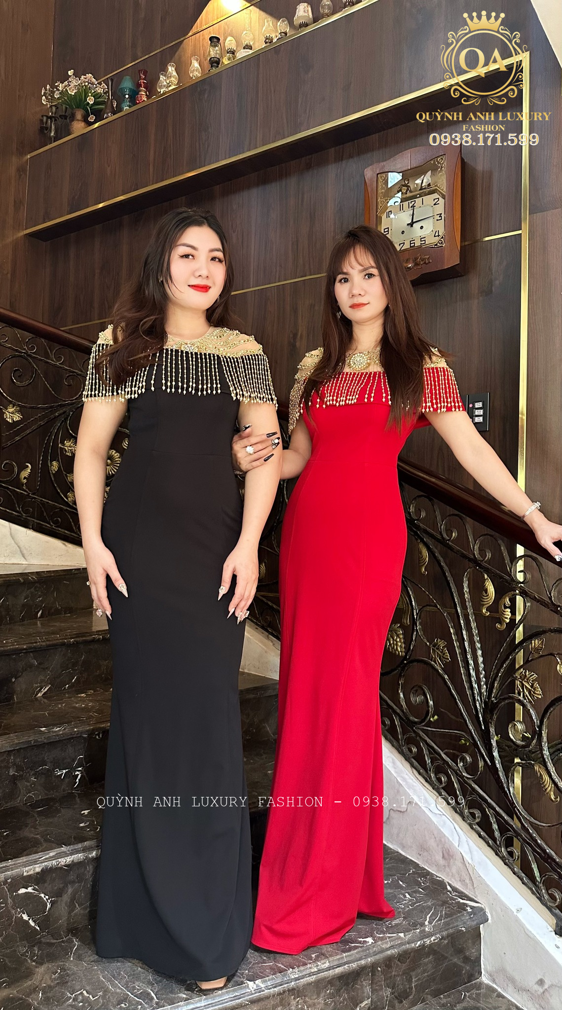 Đầm Body Nâu Đuôi Cá Trễ Vai Kết Đá Cheryl Dress - Đầm Quỳnh Anh Luxury  Fashion