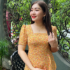 Váy Voan Hoa Nhí Vàng Hoa Hồng Dạo Phố Ngày Hè Siêu Xinh Hazel Dress QA6828