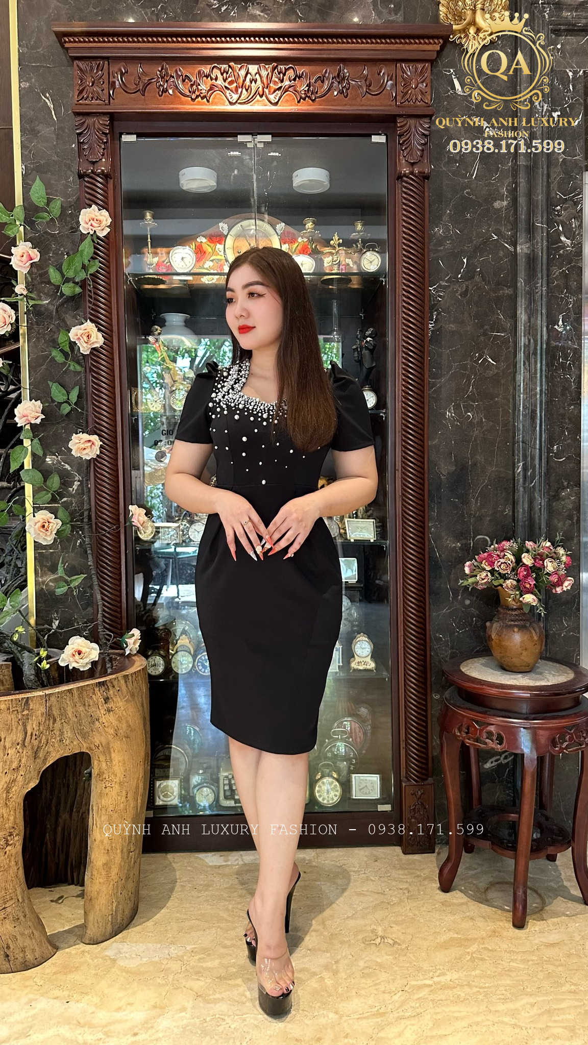 Đầm dạ hội trung niên, đầm đi tiệc trung niên của Quỳnh Anh Luxury Fashion