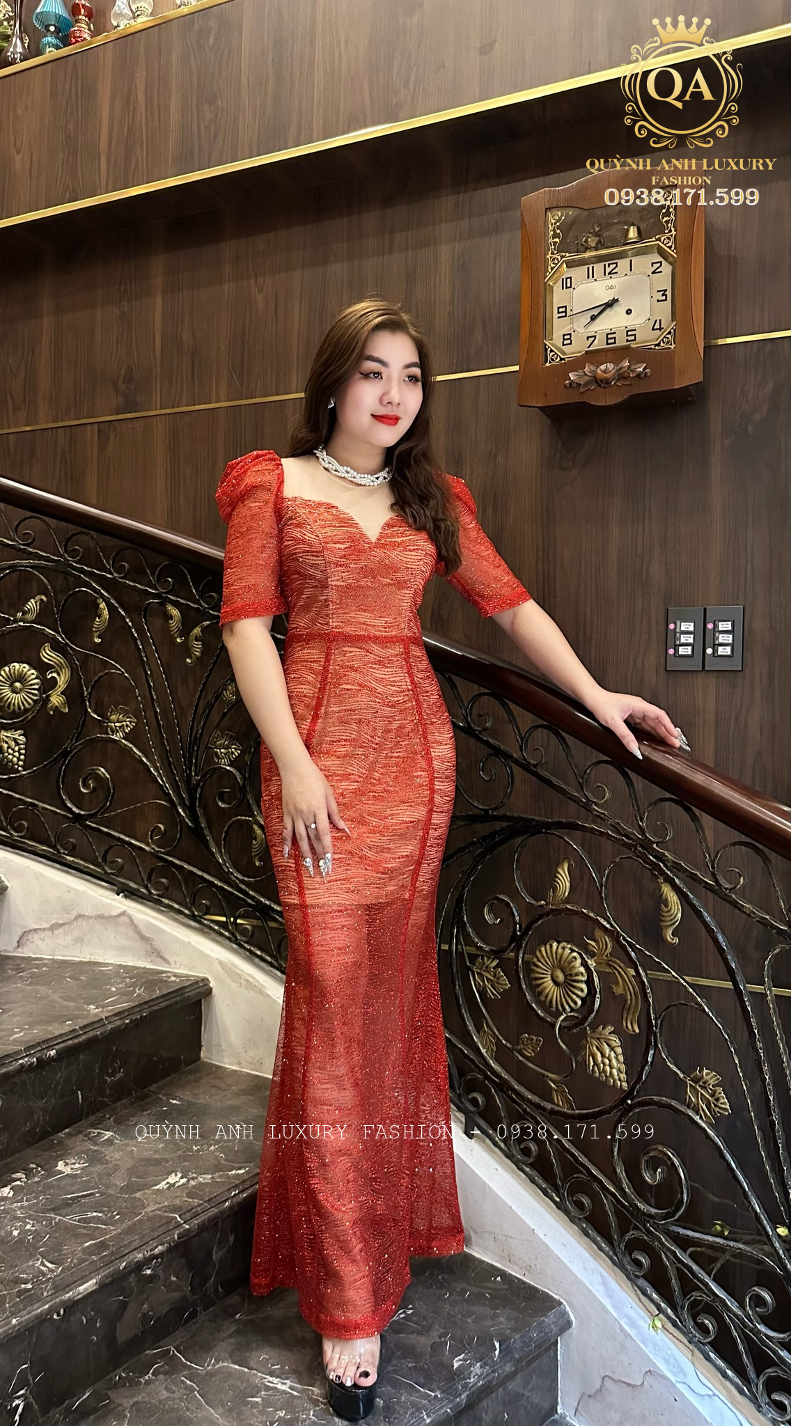 BST đầm dài trung niên sang trọng của Quỳnh Anh Luxury