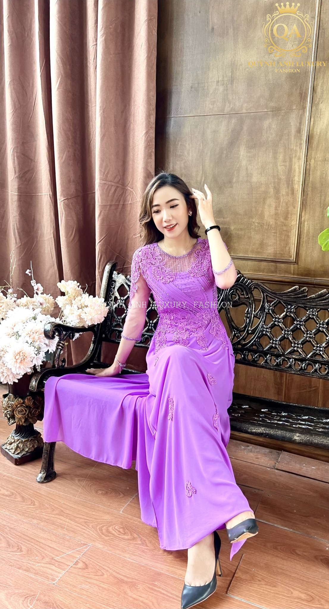 Chất lượng "miễn chê" của áo dài bà sui của Quỳnh Anh Luxury Fashion