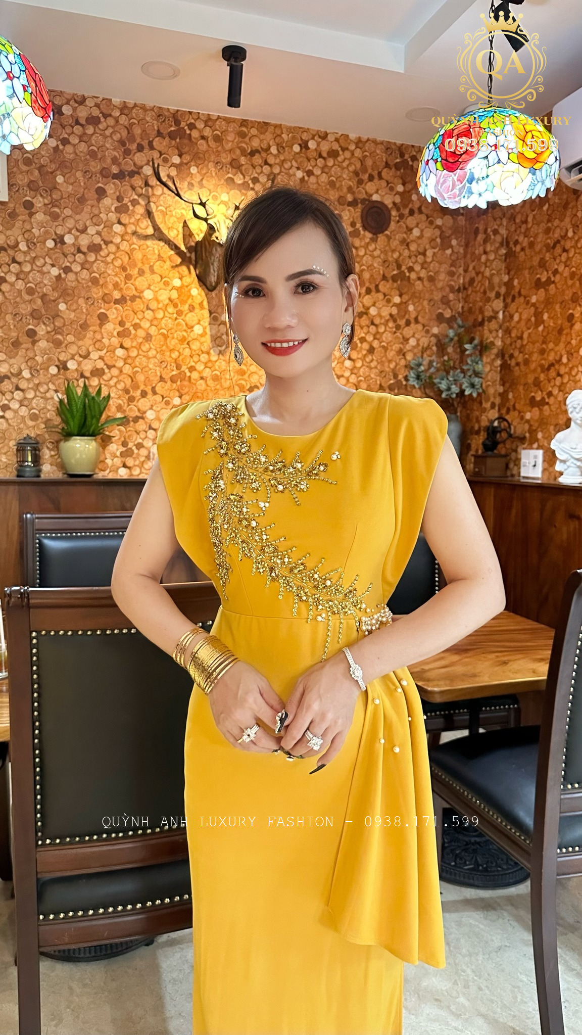 Đầm Vai Đính Đá Sang Trọng Cao Cấp Hà Nội