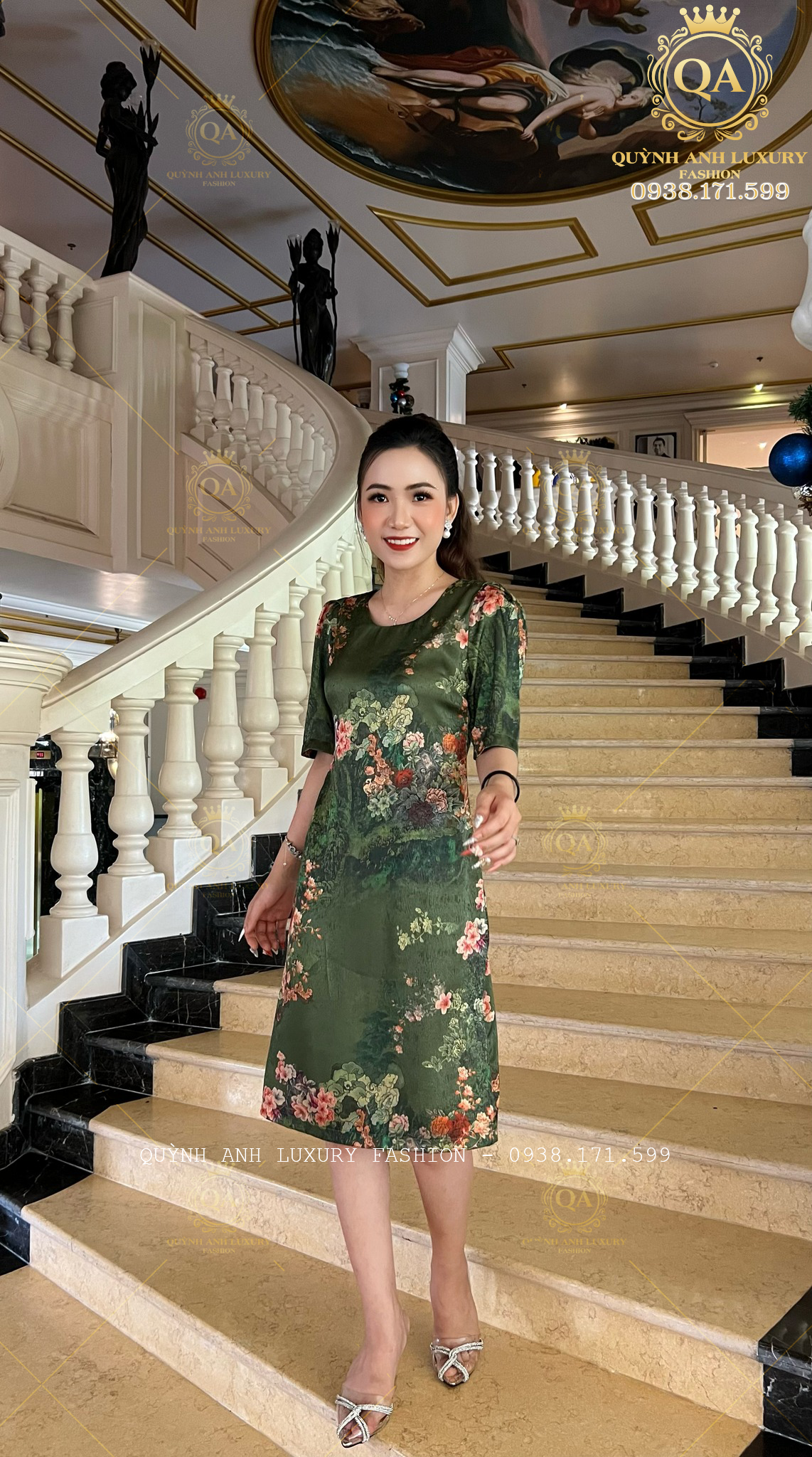 Điểm danh những mẫu đầm suông trung niên đẹp nhất của nhà Quỳnh Anh Luxury