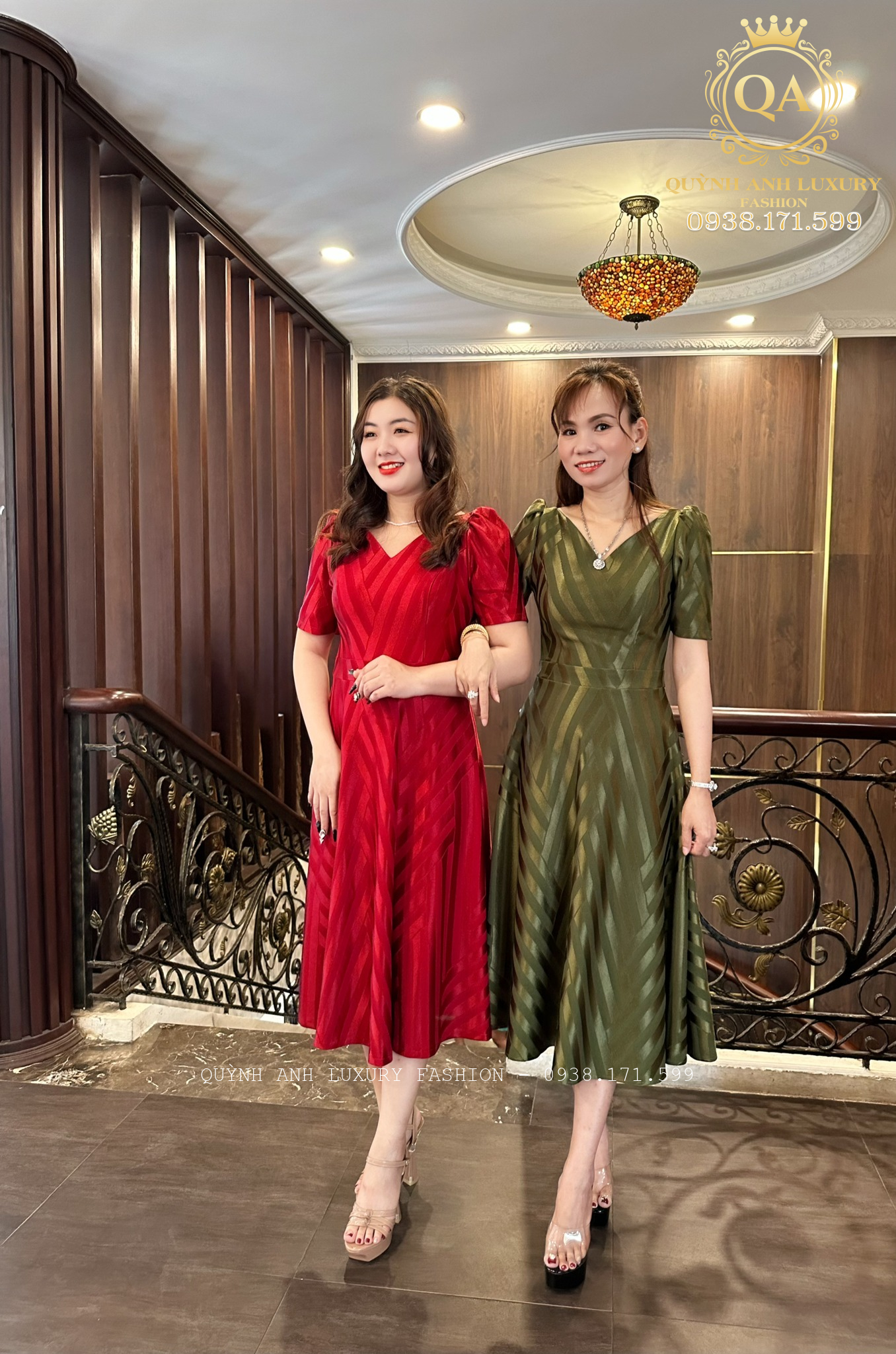 Các mẫu váy xoè đi tiệc trung niên cao cấp nhất của Quỳnh Anh Luxury