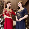 Đầm Xoè Dạ Hội Đỏ Kết Hoa Kelly Dress